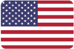 Bandeira dos Estados Unidos representando seu idioma inglês
